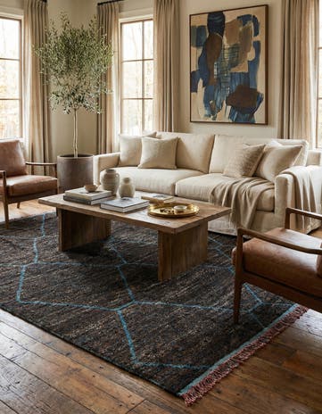 8' x 10' Hand Knotted Moroccan Wool Rug