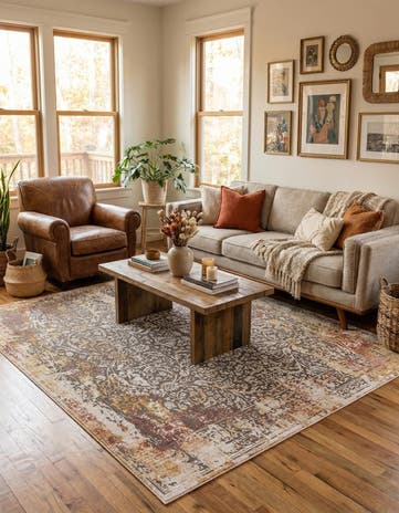 Gray Deepa Square Rug