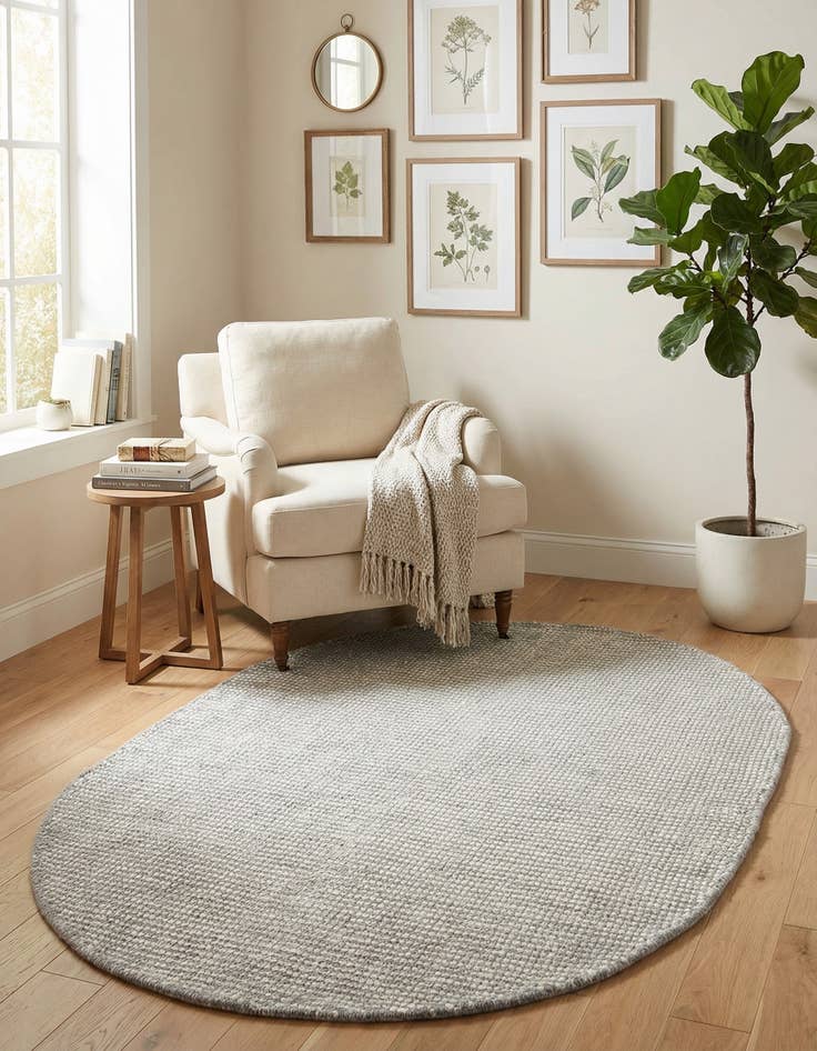 Detail image of 2' x 3' 1  Hand Woven Jill Zarin English Manor Wool Oval Rug