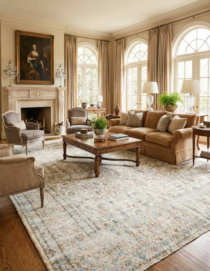 Detail image of 9' 8 x 13' 1 Vintage Royal Wool Rug