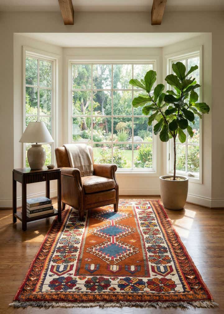 3' 1 x 5' 6 Hand Knotted Gabbeh Persian Wool Rug