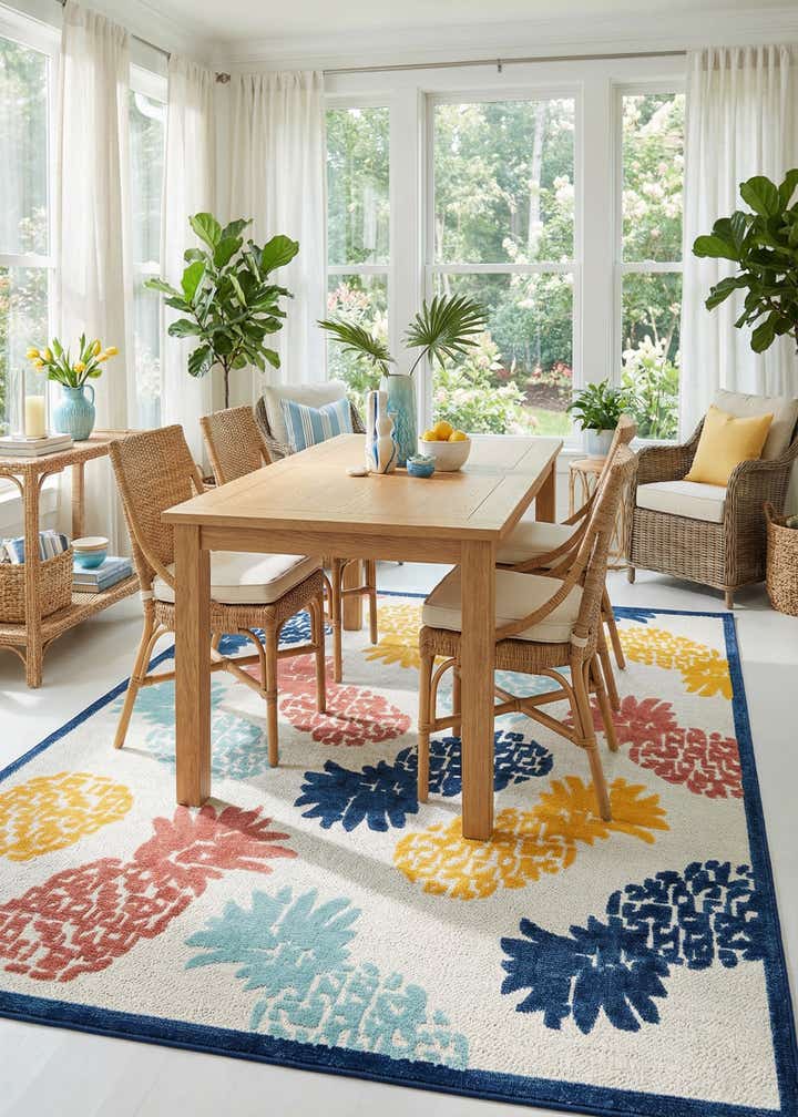 9' x 12' Easy-Clean Belize Indoor / Outdoor Rug