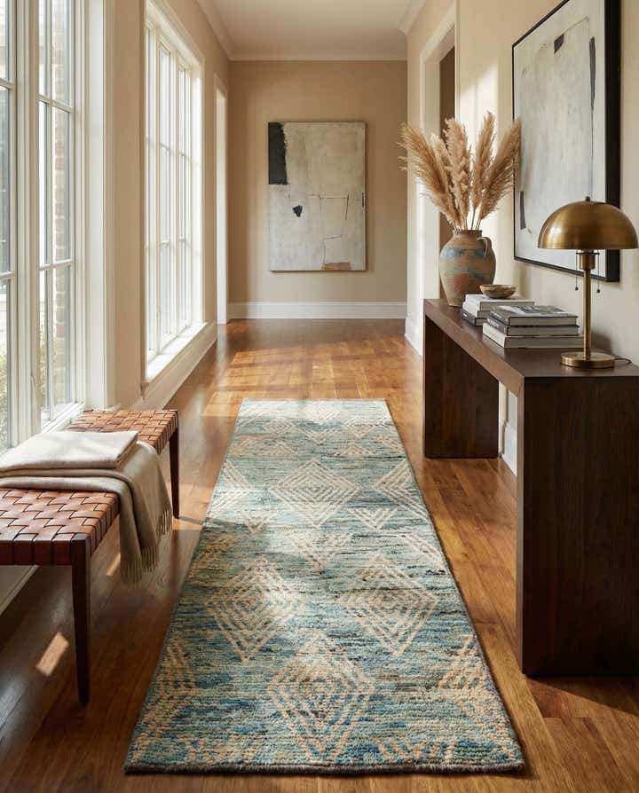 3' 4 x 10' 8 Hand Knotted Moroccan Wool Runner Rug