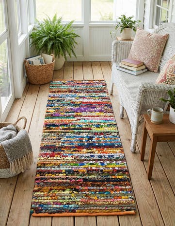 Handmade Braided Chindi Runner Rug