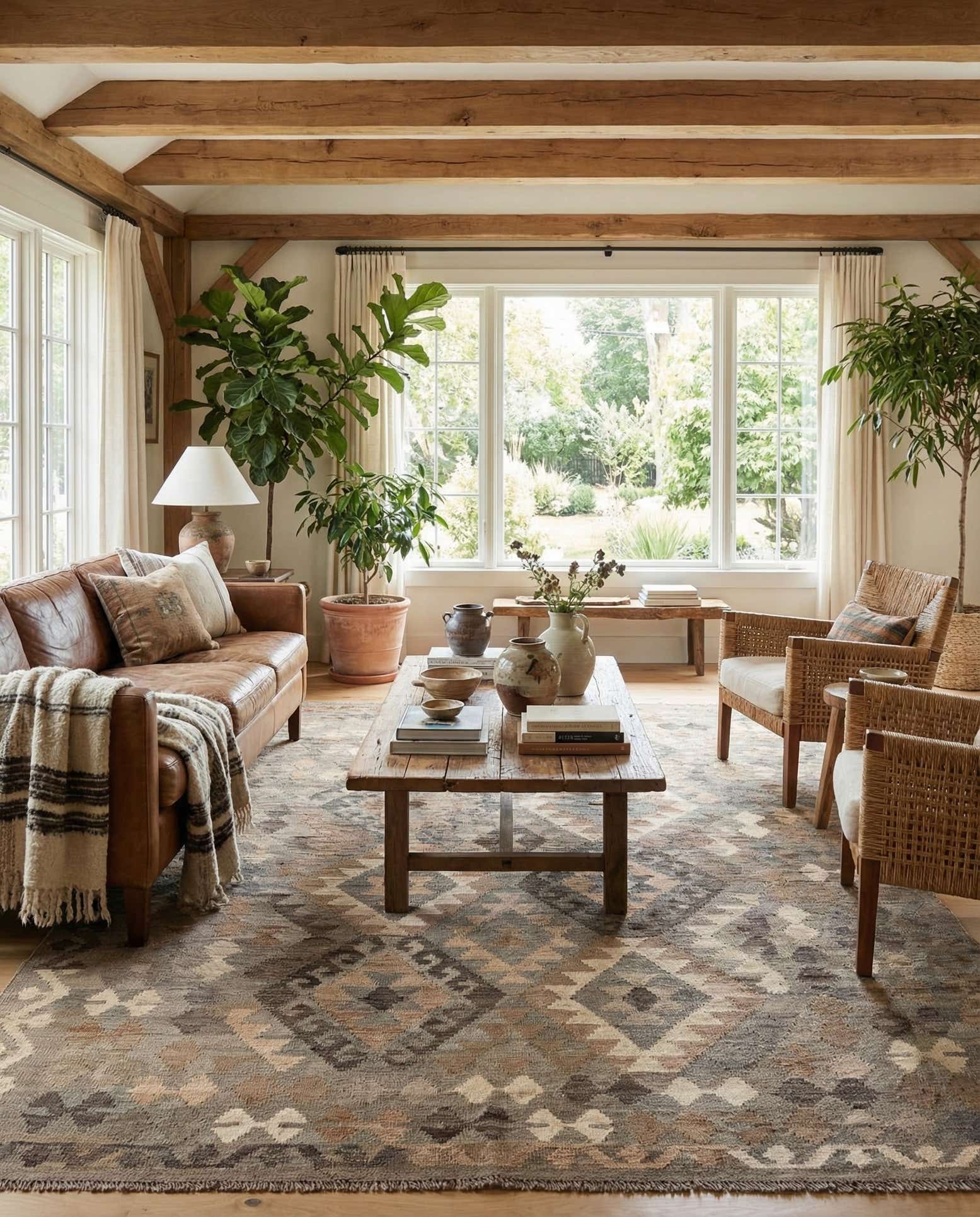 5' 8 x 8' 1 Hand Woven Kilim Maymana Wool Rug
