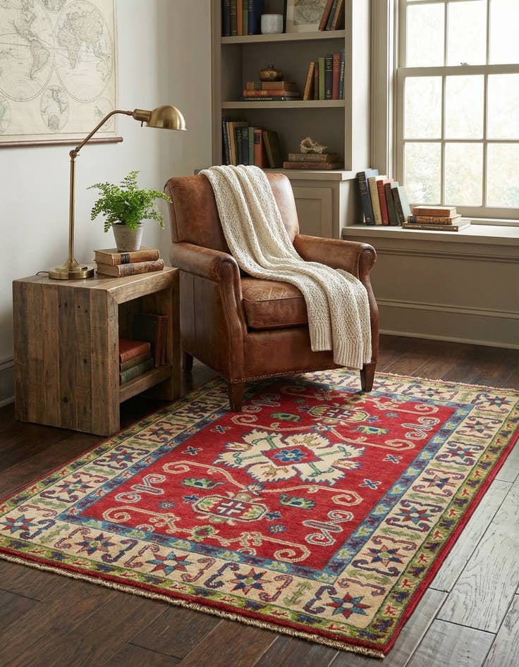 Detail image of 3' x 4' 2  Hand Knotted Kazak Rug