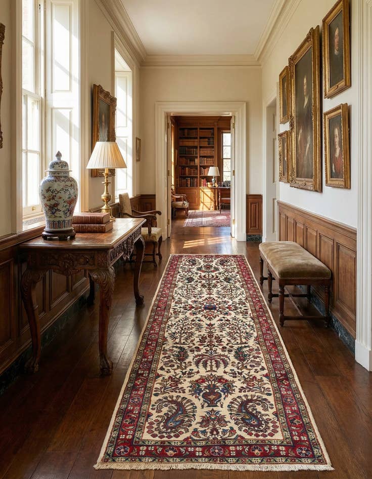 Detail image of 2' 10 x 10' 6 Hamedan Wool Runner Rug