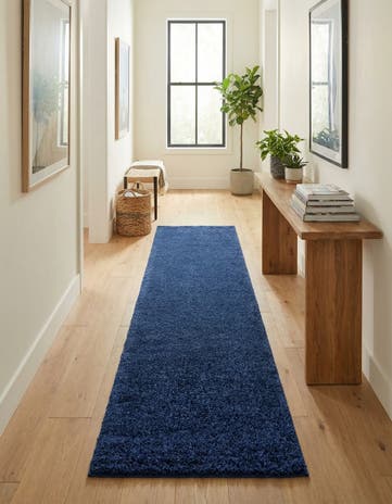 2' 7 x 12' Solid Frieze Runner Rug