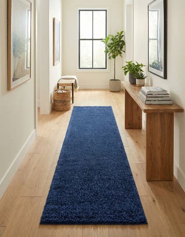 2' 7 x 12' Solid Frieze Runner Rug