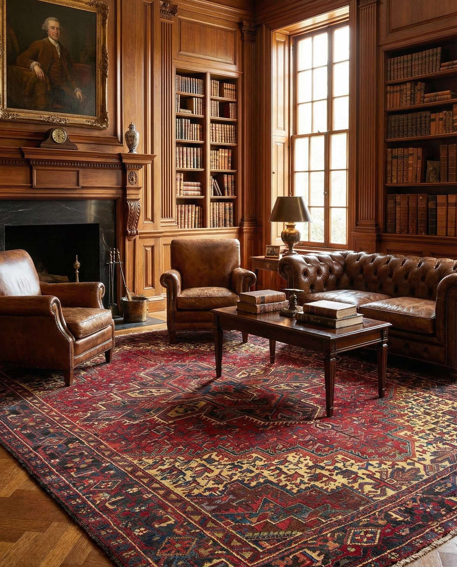 7' 5 x 10' 3 Hand Knotted Heriz Persian Wool Rug