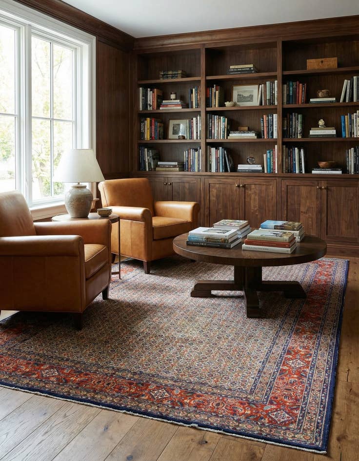 Detail image of  7' x 10' 5  Hand Knotted Mood Persian Wool Rug