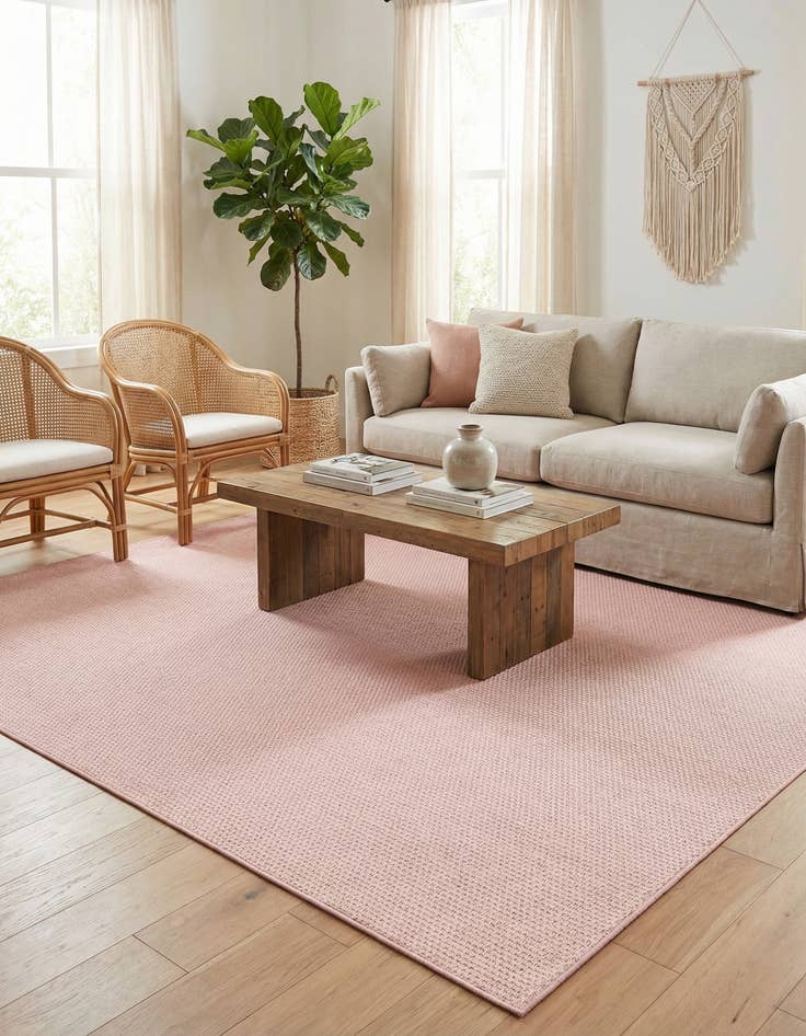 Detail image of 7' 10 x 10' Easy-Clean Solid Indoor / Outdoor Rug