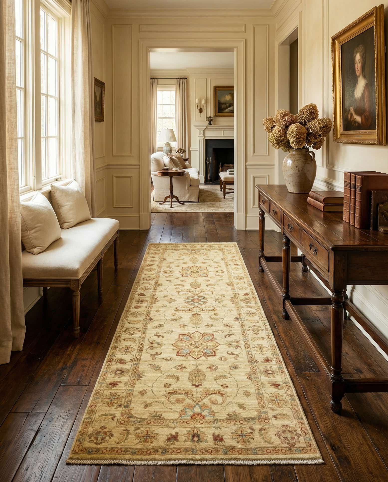 2' 6 x 6' 8 Hand Knotted Peshawar Ziegler Runner Rug