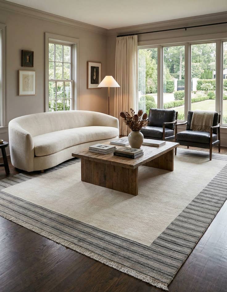 Detail image of  7' 10 x 9' 9  Hand Knotted Darya Wool Rug