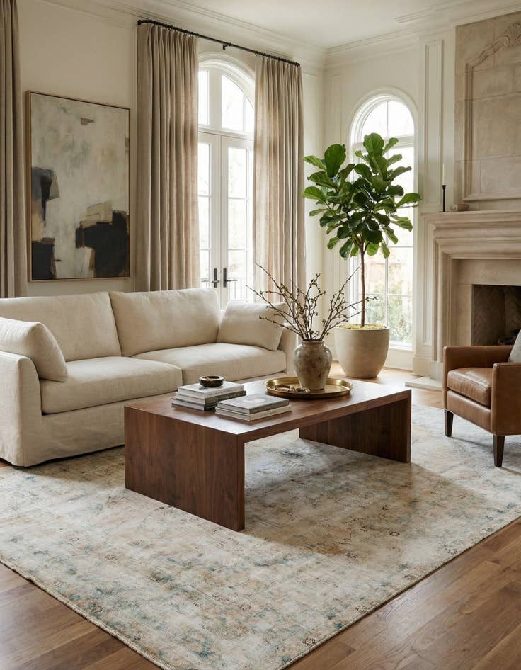 Detail image of 7' 6 x 11'  Hand Knotted Ultra Vintage Persian Wool Rug