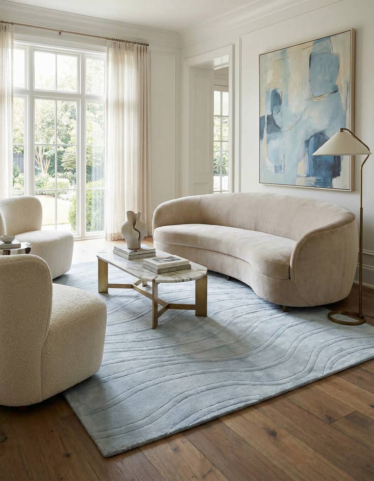 Detail image of 6' 7 x 9' 9  Hand Knotted Darya Wool Rug