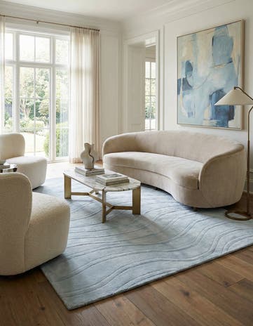 6' 7 x 9' 9 Hand Knotted Darya Wool Rug