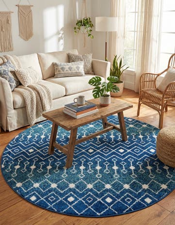 6' x 6' Moroccan Trellis Round Rug