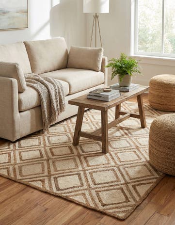 6' 1 x 9' Handmade Braided Jute Rug