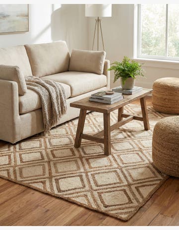 6' 1 x 9' Handmade Braided Jute Rug