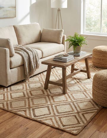 6' 1 x 9' Handmade Braided Jute Rug