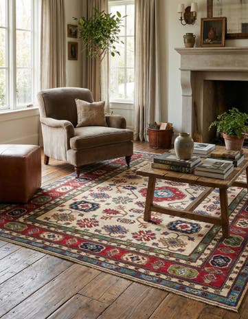 5' 9 x 7' 10 Hand Knotted Kazak Rug