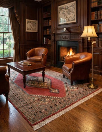 4' 4 x 6' 7 Hand Knotted Bokhara Rug