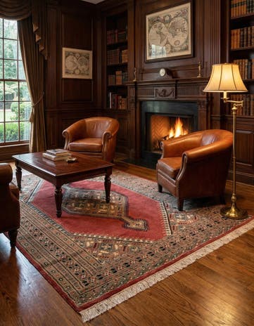 4' 4 x 6' 7 Hand Knotted Bokhara Rug