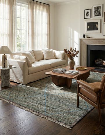 6' 1 x 9' 9 Hand Knotted Moroccan Wool Rug