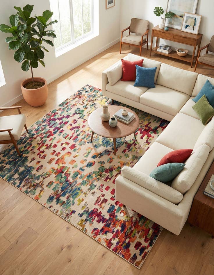 Detail image of  10' x 10'  Washable Casablanca Indoor / Outdoor Square Rug