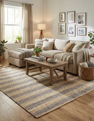 7' 10 x 7' 10 Handmade Braided Jute Square Rug