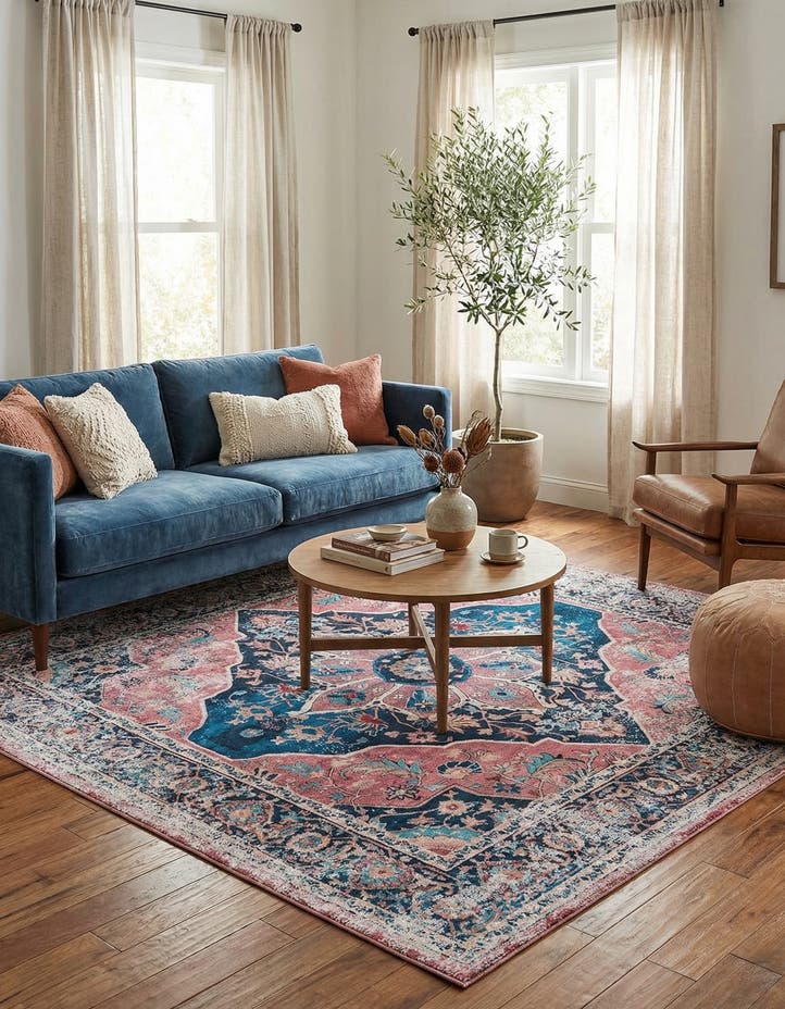7' 10 x 7' 10 Washable Yara Square Rug