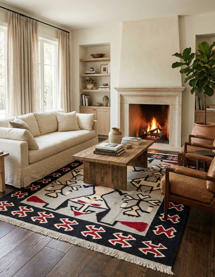 Detail image of 9' x 12' 5  Hand Knotted Oushak Wool Rug