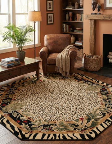 Cream Savannah Octagon Rug