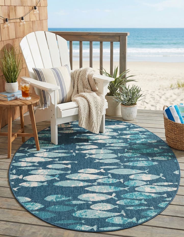 4' x 6' Easy-Clean Coastal Indoor / Outdoo...