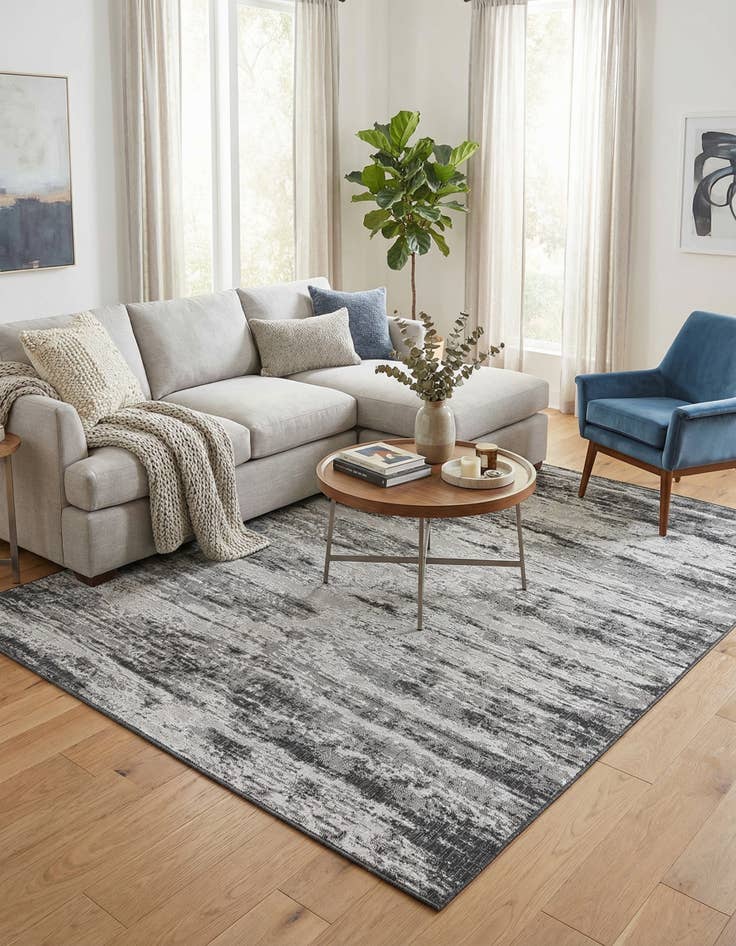 Detail image of  9' x 12'  Washable Modern Indoor / Outdoor Rug