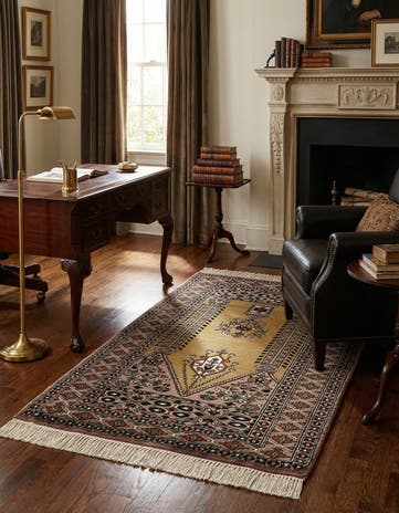 2' 7 x 4' 4 Hand Knotted Bokhara Oriental Wool Rug