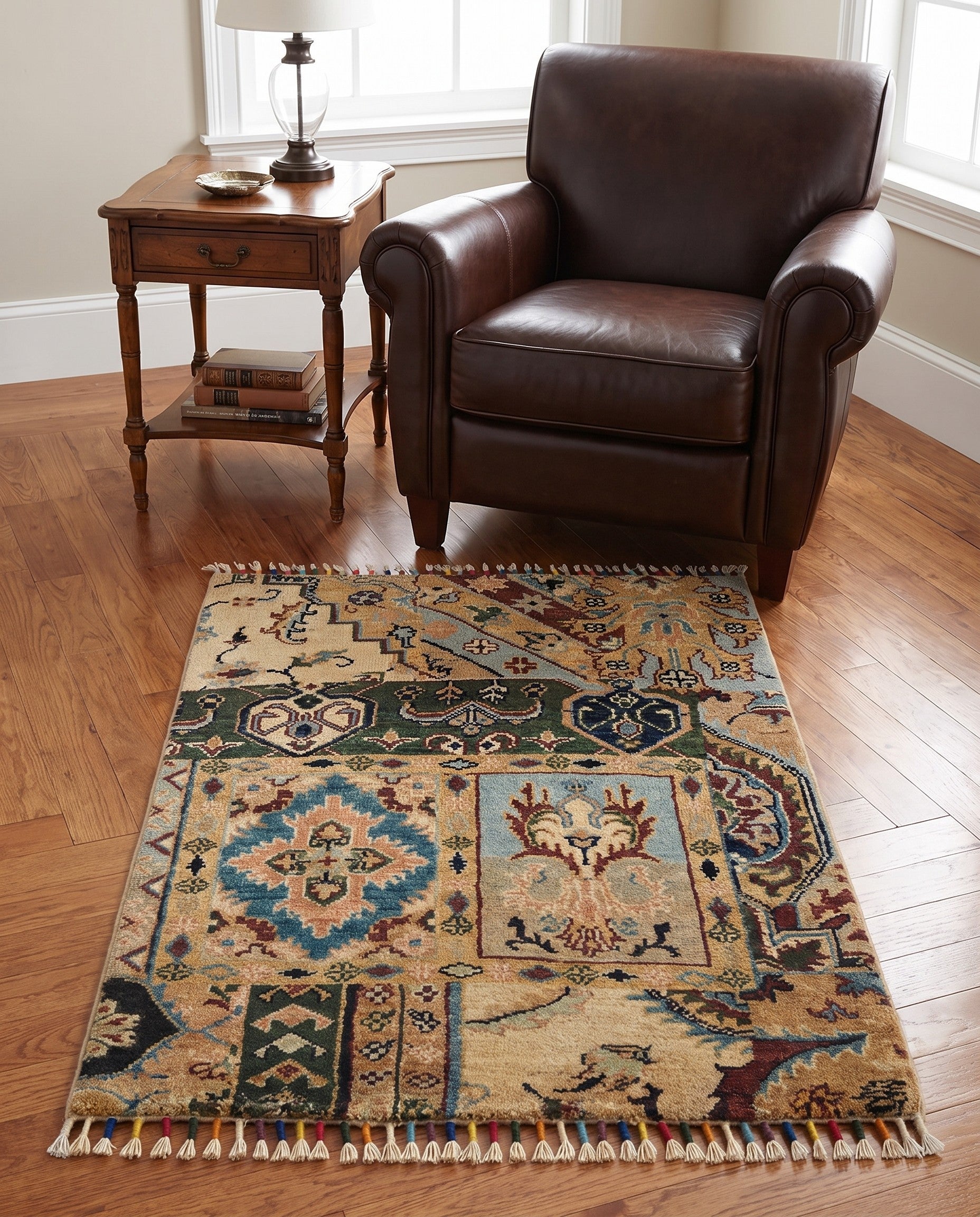 2' x 3' 2 Hand Knotted Ariana Ziegler Rug