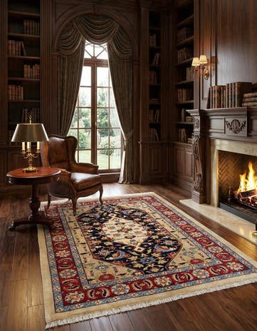 5' 1 x 7' Hand Knotted Kashkuli Persian Rug