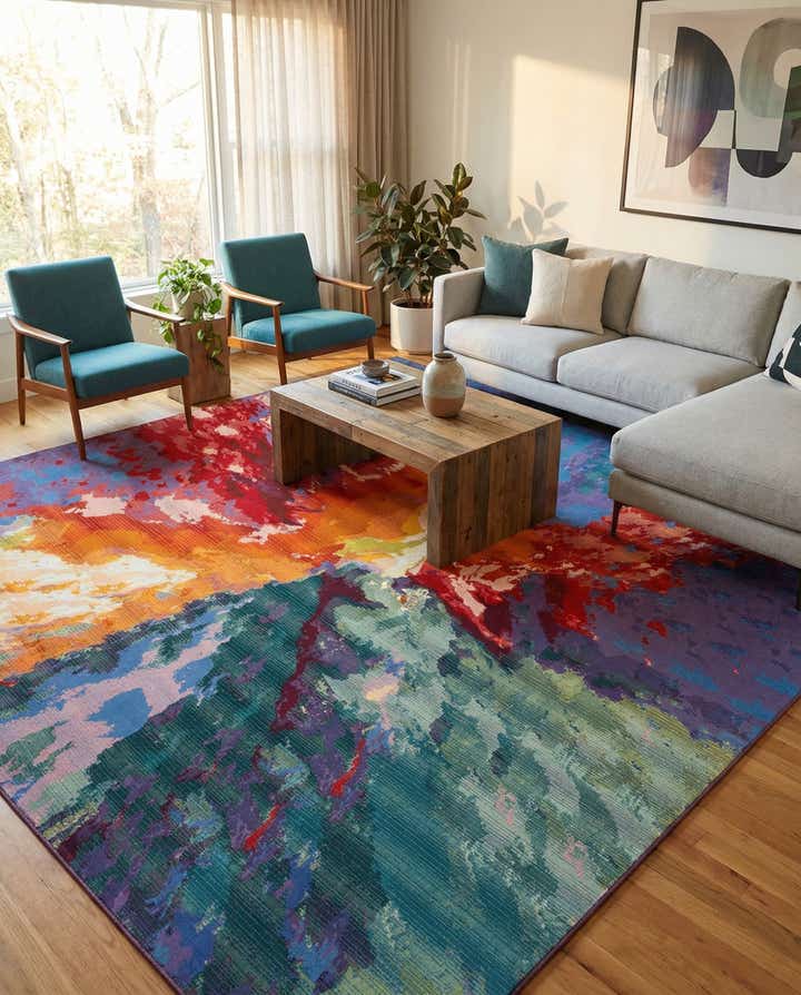 10' x 13' Easy-Clean Modern Indoor / Outdoor Rug