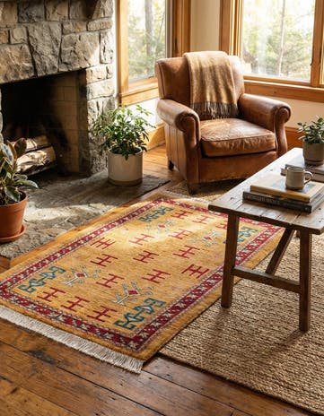 2' 7 x 4' Hand Knotted Ziegler Wool Rug