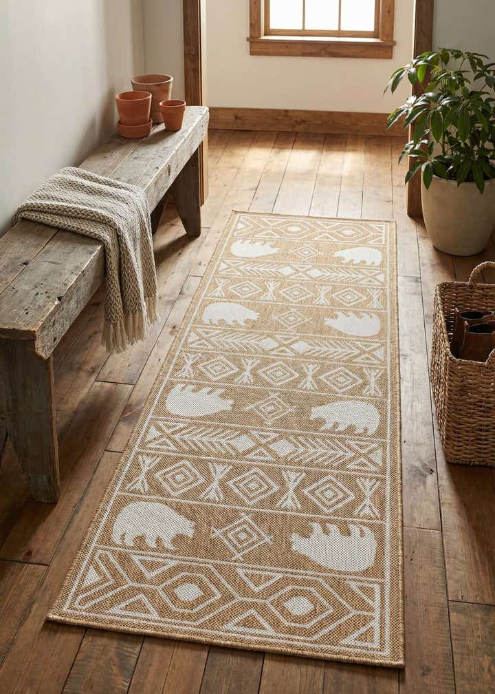 2' x 6' Easy-Clean Southwestern Indoor / Outdoor Runner Rug