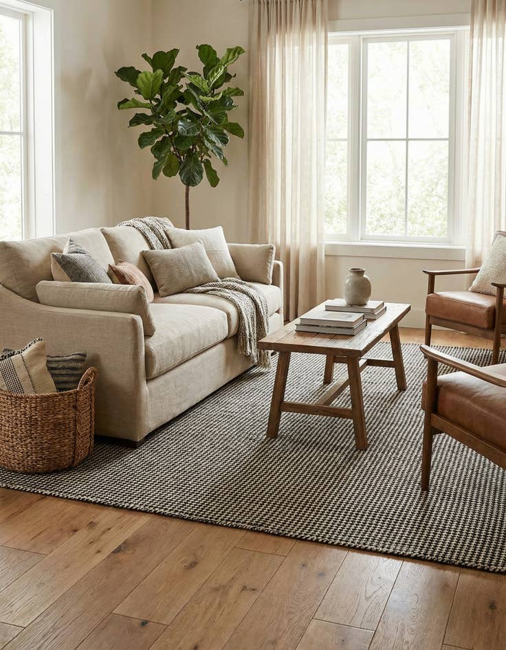 Detail image of 9' x 12'  Hand Woven Laurel Handwoven Jute Rug