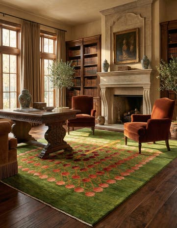 6' 5 x 9' 7 Kashkuli Wool Rug