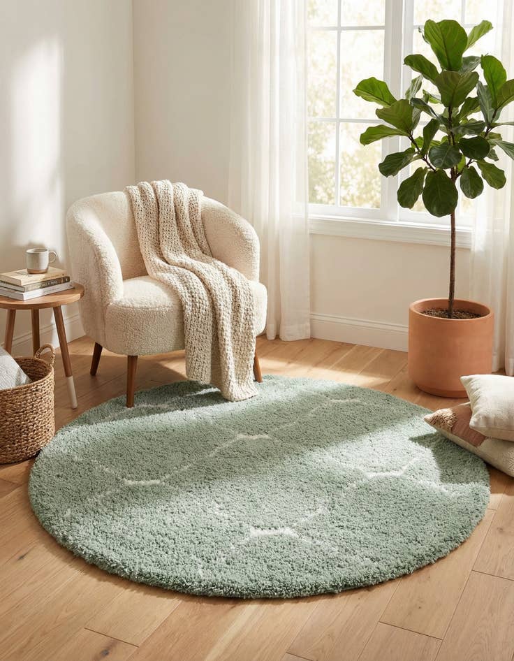 Detail image of 5' 3 x 5' 3 Marrakesh Shag Round Rug