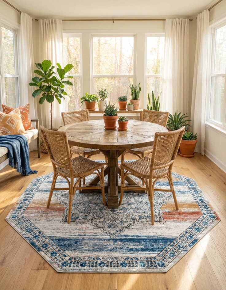 Detail image of  7' x 7' Nyla Octagon Rug