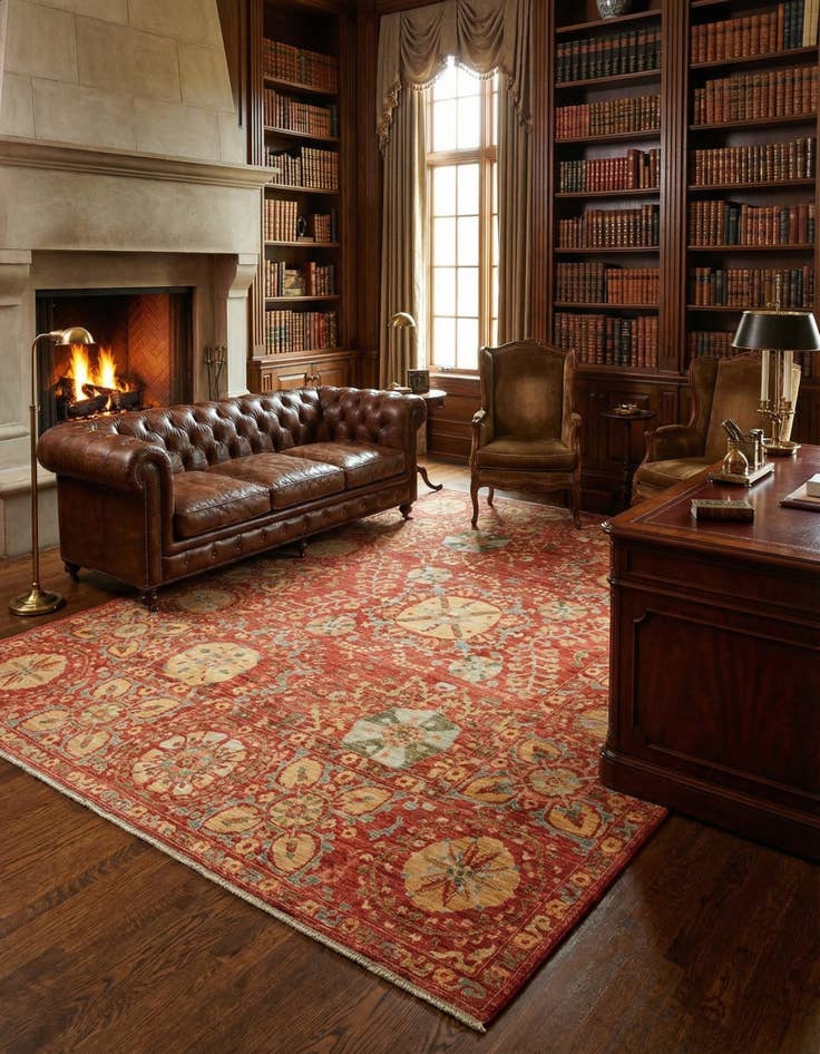 Detail image of 6' 7 x 8' 6  Hand Knotted Ariana Ziegler Oriental Rug