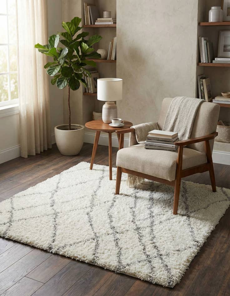 Detail image of  4' x 4' Soft Touch Shag Square Rug