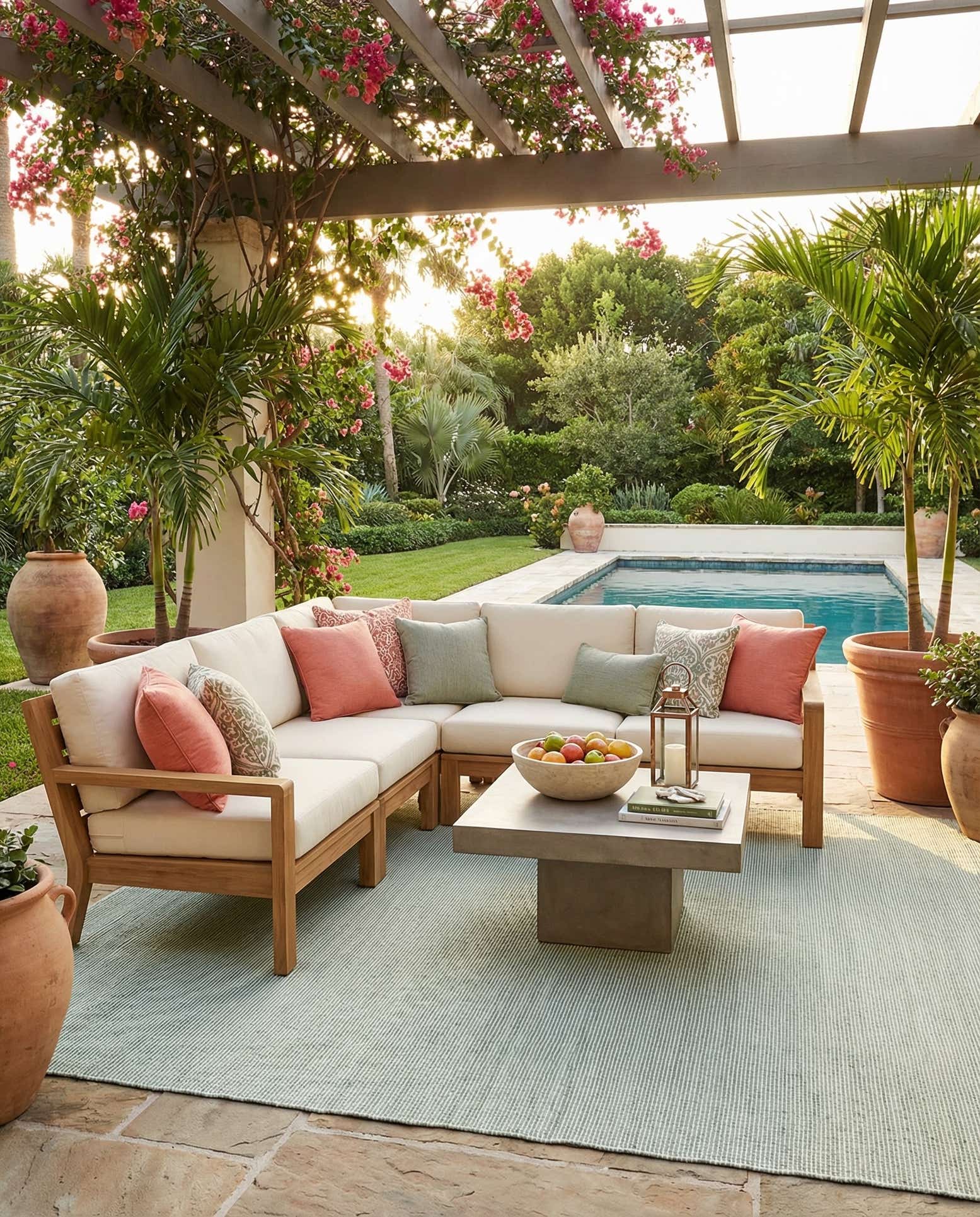 10' x 14' 1 Easy-Clean Jill Zarin Palm Springs Indoor / Outdoor Rug