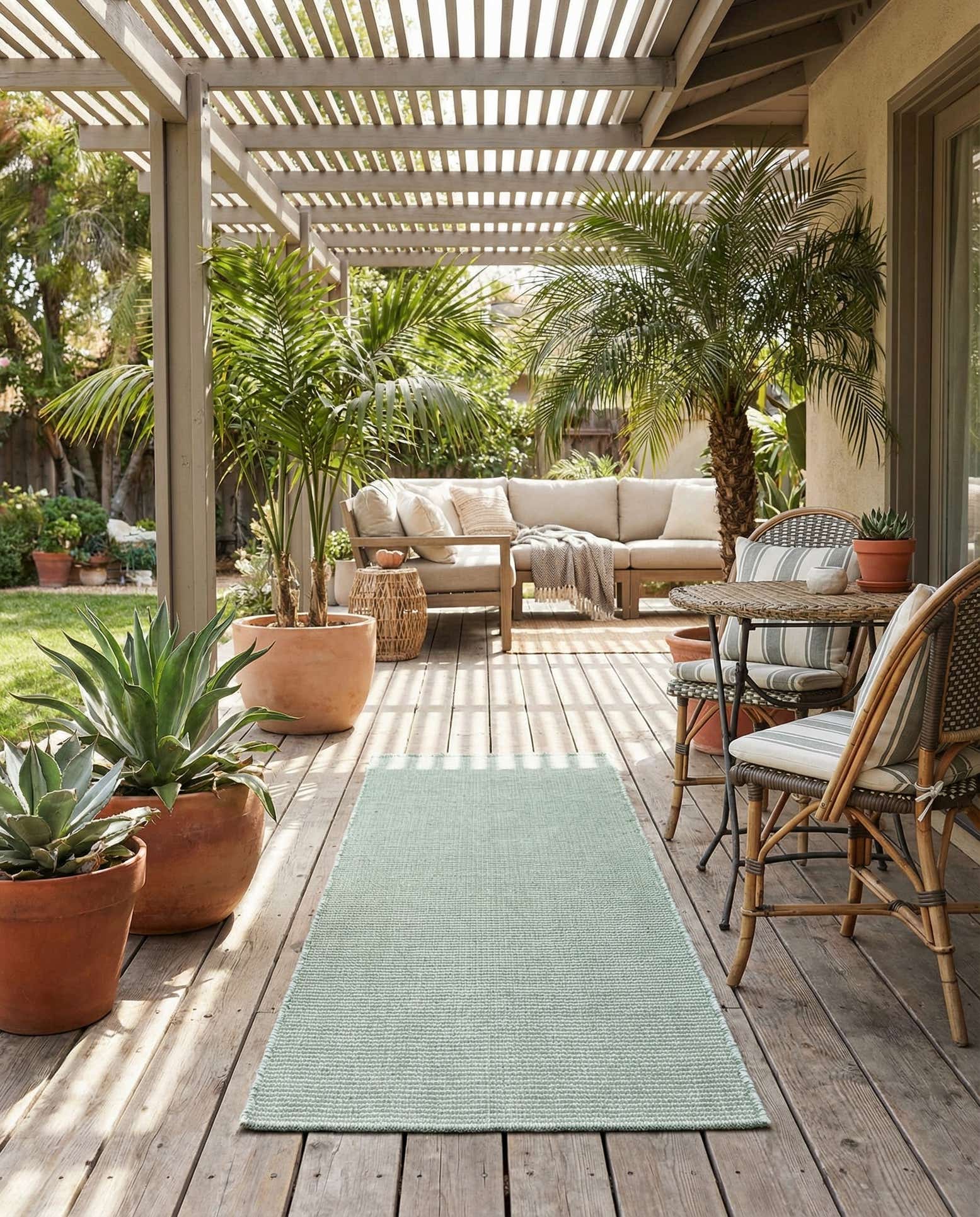 2' x 6' 1 Easy-Clean Jill Zarin Palm Springs Indoor / Outdoor Runner Rug